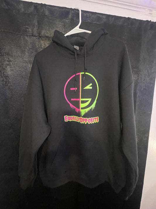Black pink and green EmoG hoodie